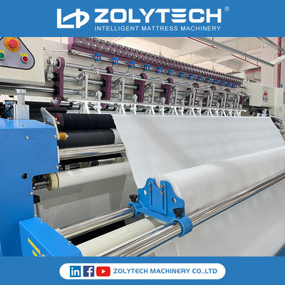CE High Speed Computerized Mattress Machine 350 Mph Zolytech Quilting System