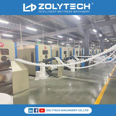 Automatic Pocket Spring Coiling Machine  Providing Two Different Wires